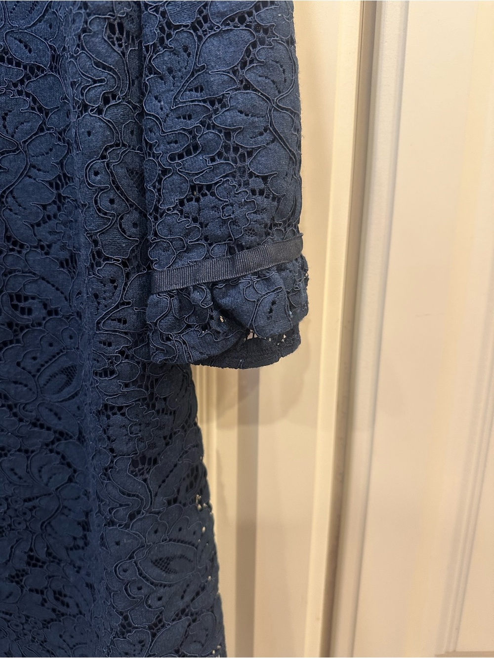 Boden Navy Lace Long Sleeve Shift - Picture 6 of 15